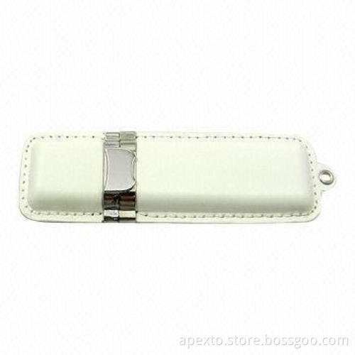 OEM Promotional Leather Logo Printed USB Flash Drive with 10-year Data Retention